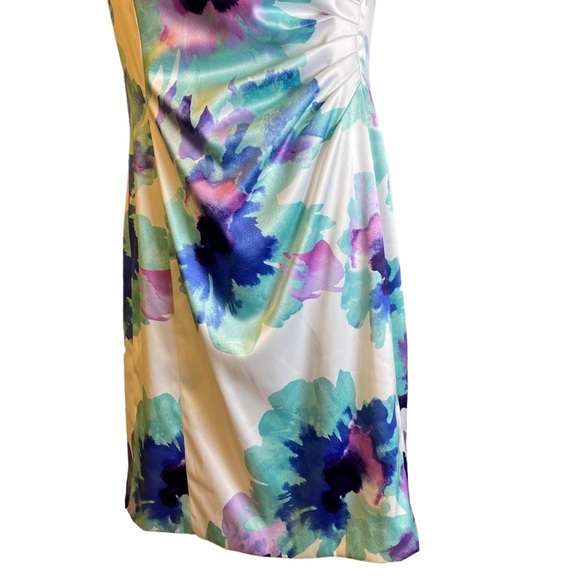 Arthur S. Levine for Tahari Dress Size 12 Limited Edition‎ Watercolors Blue - Picture 3 of 16